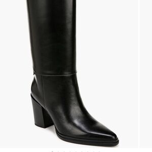 Sarto Black Leather Knee-High Boots